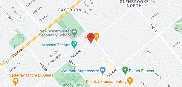 map of 309 620 EIGHTH AVENUE